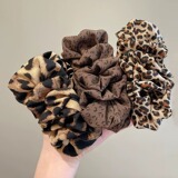 Женская заколка-банан в стиле французского ретро с леопардовым принтом для ранней осени, новый стиль, заколка для волос на небольшой затылок, атмосферная полузавязанная заколка для волос