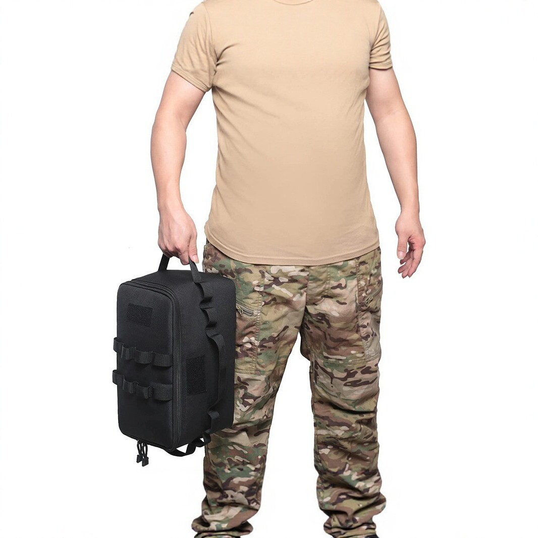 Outdoor camping storage bag, tactical storage bag, camouflage military fan portable tool bag, multifunctional large-capacity storage bag