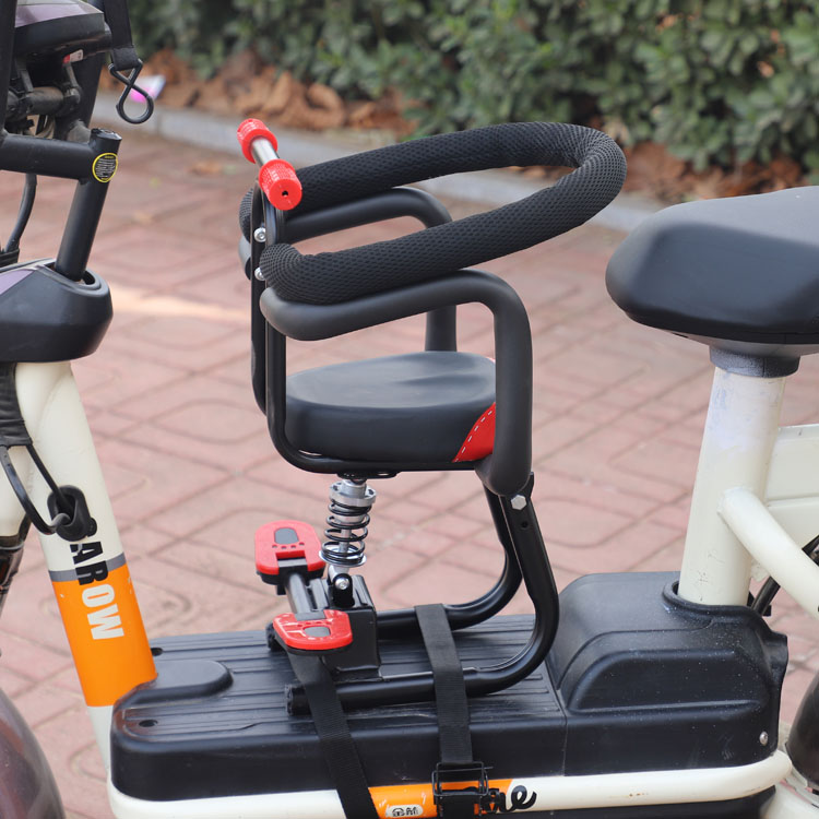 Suitable for Electric Vehicles, Front-Mounted Baby Seat with Thickened Cushion, Universal Type for Electric Motorcycles and Small Spaces, Child Seat with Reduced Space Requirements
