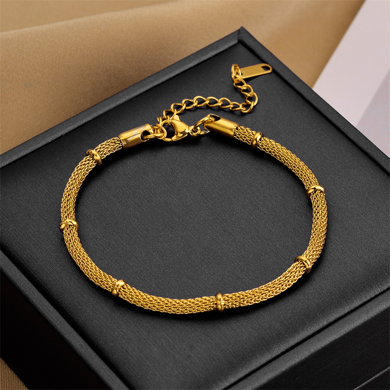 Corea del Sur Dongdaemun moda pulsera de acero de titanio nicho mujer diseño de acero inoxidable sensación de alta calidad joyas de pulsera transfronteriza universal