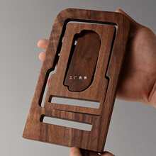 批发普洱茶架茶饼收纳展示架胡桃木饼茶支架实木茶托茶叶摆放架子