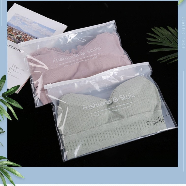 源头工厂文胸美背服装塑料包装袋跨境pe自封袋服饰凹凸拉链袋现货