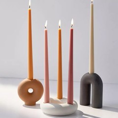 Nordic creative matte ceramic candle holder, design-oriented home decor item, living room dining table art piece, decorative accent