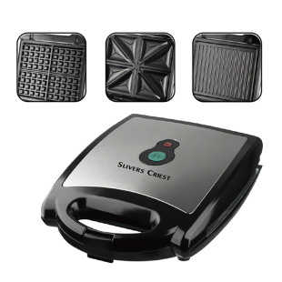 Foreign trade export multi-function breakfast machine household waffle machine large size 3 in 1 Sandwich Maker