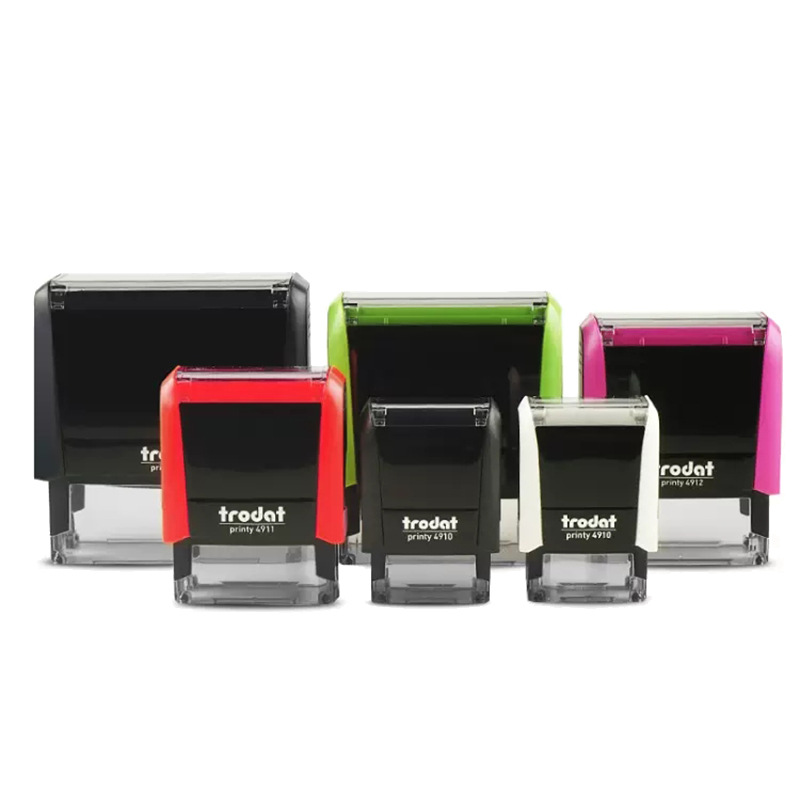 Sello de Zhuoda 4912 Sello de volteo de cubo Flip Sello de texto Oficina automática de aceite Caja duradera Sello de tabla