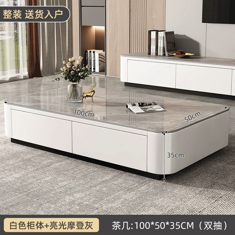 모던 그레이 슬레이트 + 화이트 캐비닛 [설치 없이 집으로 배송]