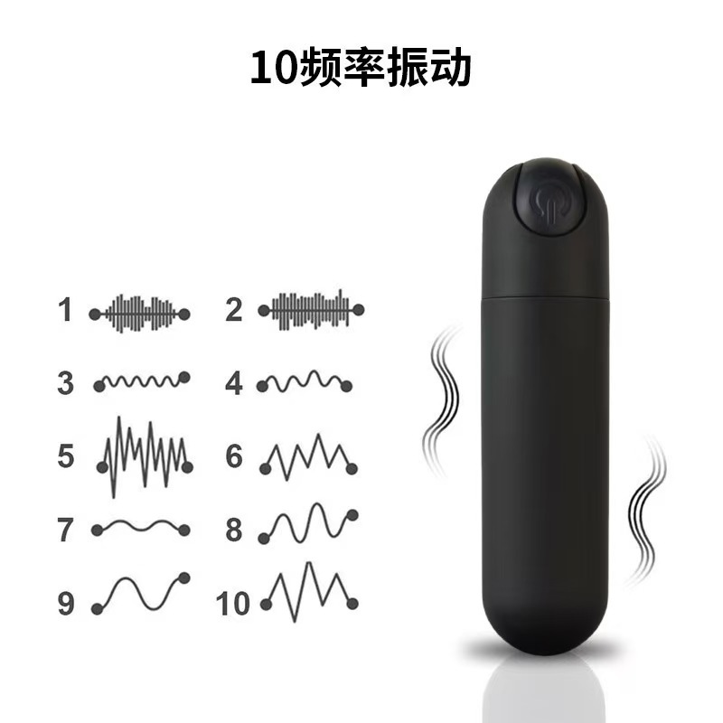 USB Rechargeable Wireless Remote Vibrating Egg Bullet Vibrator, Black ABS Body, Quiet Motor — detail image 4