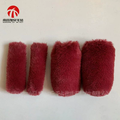 Rabbit Fur Handlebar Covers for – Motorcycle Handle Cover - burgundy-grip-handbrake-set-of-four
