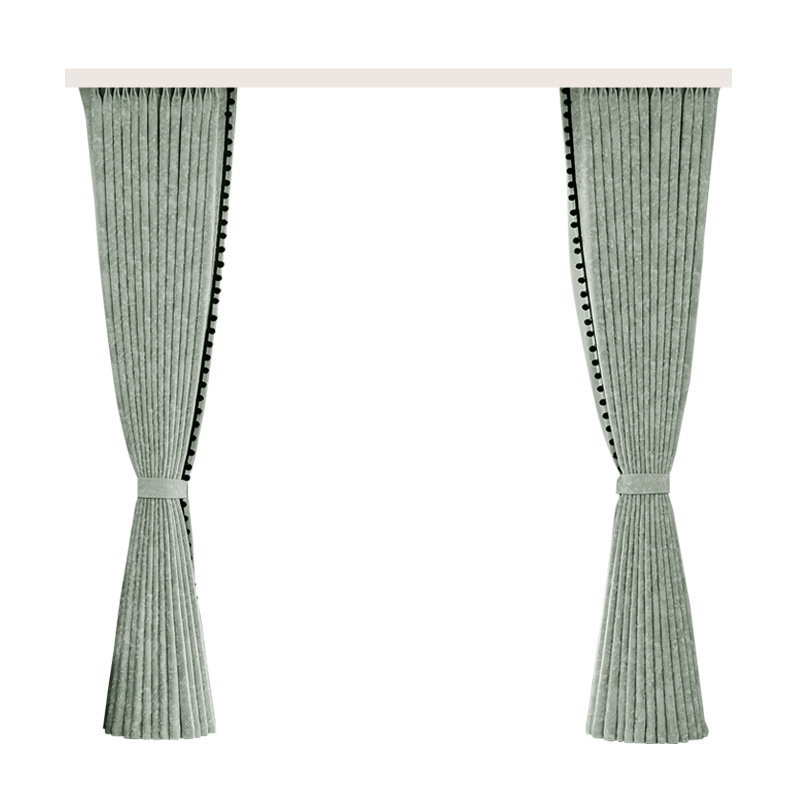 Retro Jacquard francés Chenille cortina de alta sombración dormitorio sala de estar balcón Shaoxing Keqiao cortina de lujo ligera productos terminados