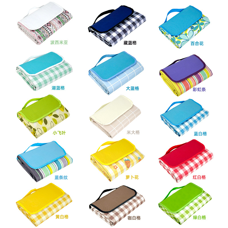 600d oxford cloth picnic mat spot moisture proof pad thickened waterproof outdoor portable portable grassland mat picnic blanket