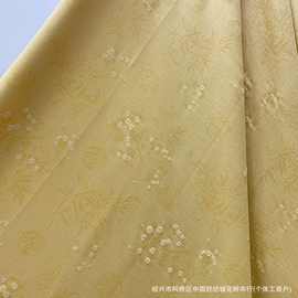 棉麻布竹叶满天星垂感布料春夏新款中式连衣裙旗袍设计师服装面料