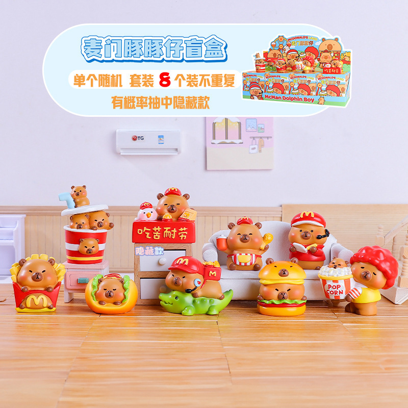 新款网红热卖卡皮巴拉手办吒吒巴拉盲盒水豚儿童玩具桌面摆件批发|undefined