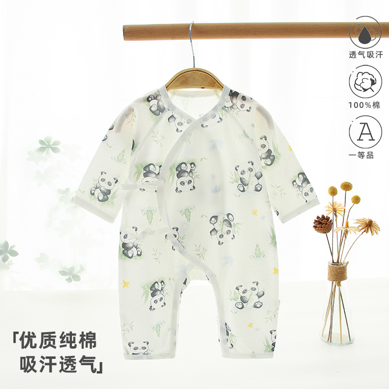 Baby Panda Print Cotton Suit for Girls Summer Wear