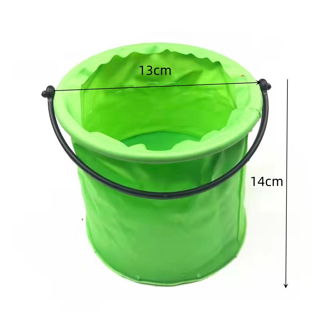 Cubo de lavado portátil plegable de la pluma retráctil de tamaño pequeño con compartimento cubo pequeño para pintar Cubo de playa sin compartimento