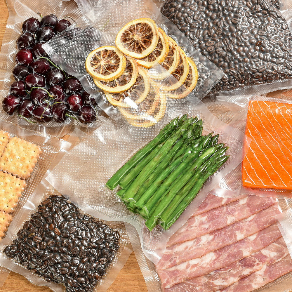 Mesh pattern vacuum bag kitchen ready-to-eat vacuum storage packaging bag cross-border vacuum packaging machine food sealing bag