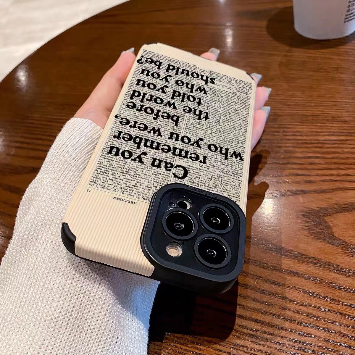 Samsung A71 A53 A32 Protective Phone Case Newspaper Design Women_voghion.com