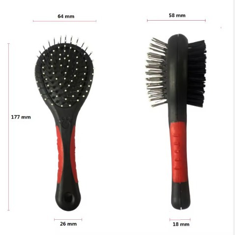 Doble cara depilación de masaje aguja de masaje para perros y gatos cepillo combinado depilación de piel limpia