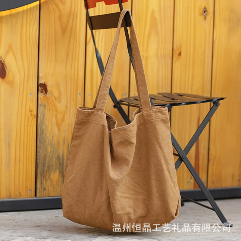 Factory Custom Canvas Tote Bag Casual Ordinary Shoulder Bag Shopping Bag Handle Reusable Khaki Factory Custom Canvas Tote Bag Casual Ordinary Shoulder Bag Shopping Bag Handle Reusable Khaki