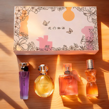 网红午夜玫瑰女士香水四件套 持久清新花香调学生绽放淡香水礼盒