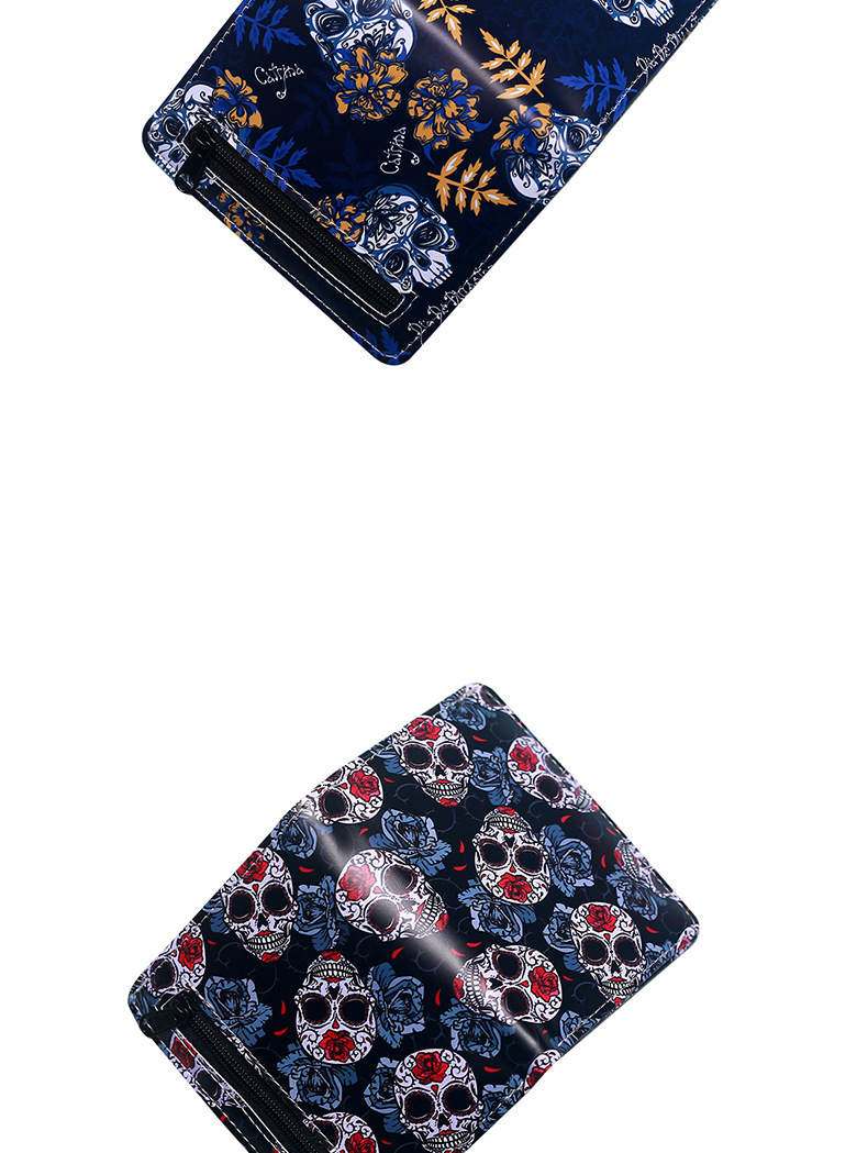 37g Weight Nylon Lining Material Open Closure Type Small Wallets Bags Type 1 Piece Quantity Holiday, Party Occasion PVC Material Halloween Festival Skull Pattern All Seasons Season Unisex Gender Printing Design Retro, Cool Style Style Square Shape Unisex Skull PVC Open Small Wallets 9