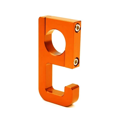 Aluminum Alloy Handlebar Hook, Storage | Motorcycle Safety Supplies - nine-character-hook-orange