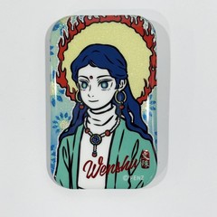 官谷正版非人哉-神々守護シリーズ-ブリキバッジ-文殊金
