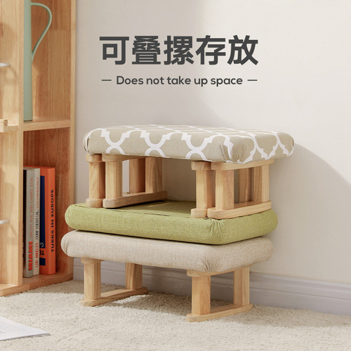 Wholesale breastfeeding step stool, children's non-slip stool, brushing stool, solid wood household foot stool, low stool, simple modern sofa
