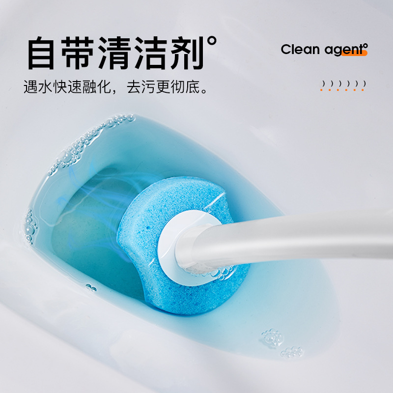 使い捨てトイレブラシ、しゃがみ式トイレ、浴室掃除用、使い捨てブラシヘッド、穴あけ不要、壁掛け式、ベース付き|undefined