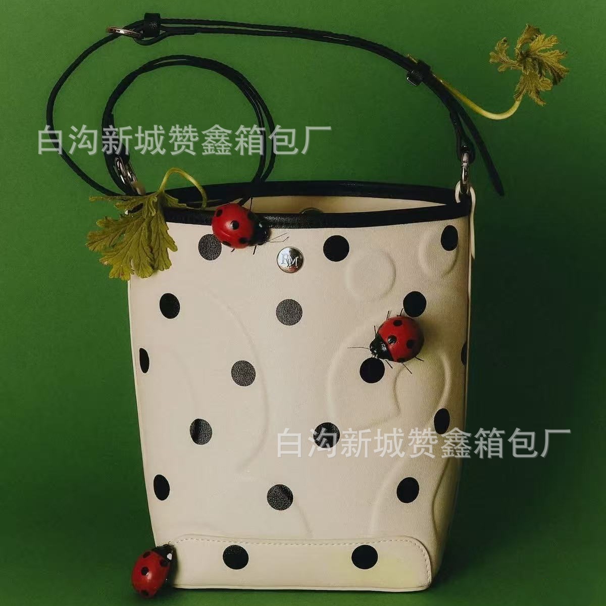 Niche Small Handbag for Women Rally New Versatile Casual Stylish Crossbody Bag Color-Blocking Polka Dot Bucket Bag