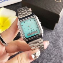 新款复古长方形小蓝表外贸同款金典女士手表初高中学生腕表高级感