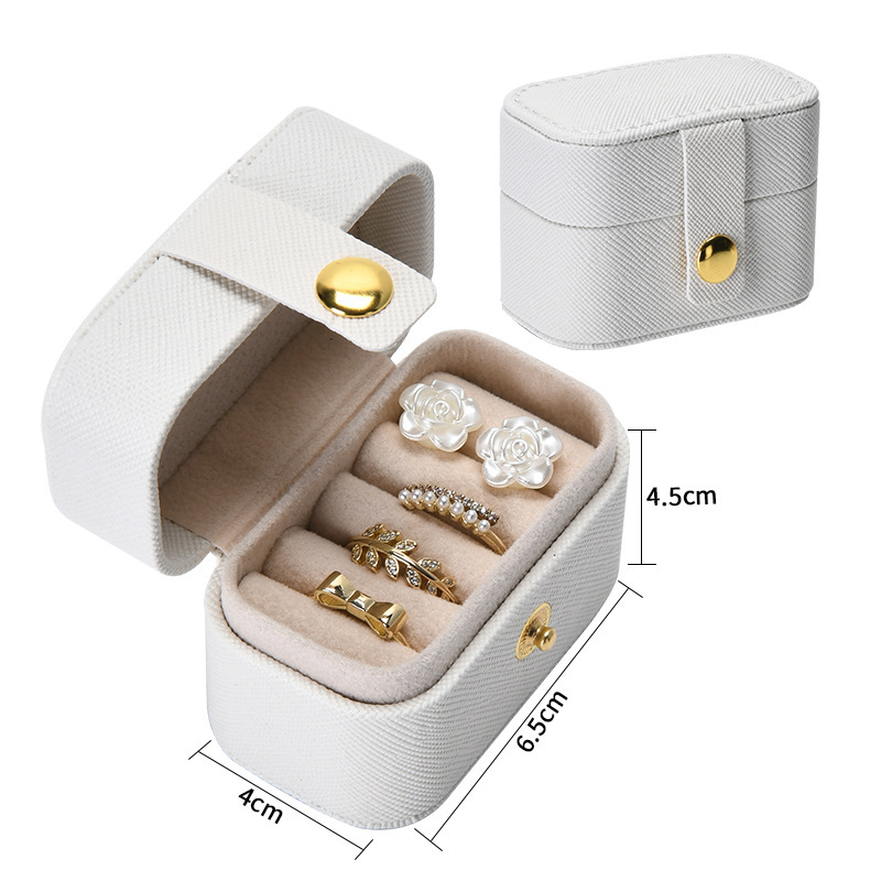 Mini caja de anillo, pendientes portátiles, caja de joyería, caja de almacenamiento de anillo coreano, caja de joyería portátil transfronteriza