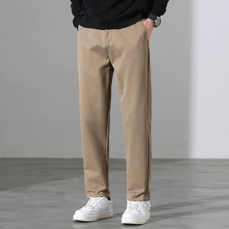 Новые утепленные мужские повседневные брюки осенне-зимнего сезона, молодежные, в корейском стиле, укороченные (9/10 длины), свободного кроя