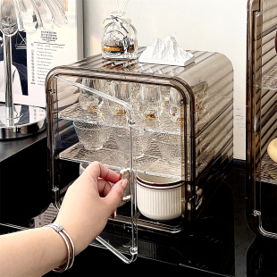 Cup Holder Acrylic Dust-proof Cup Storage Rack Water Cup Tea Cup Holder Desktop Coffee Cup Mug Storage Box