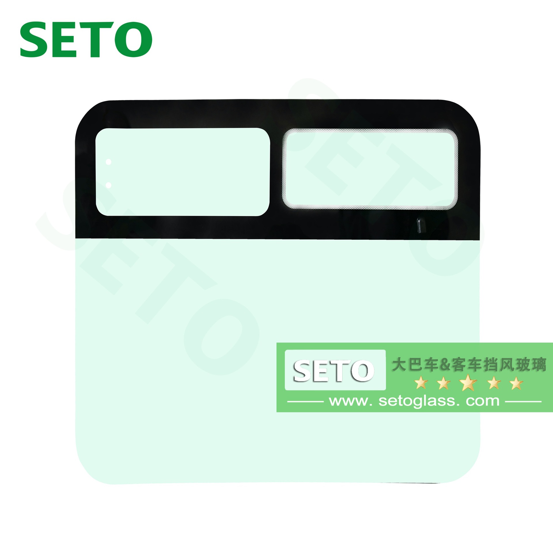 Лобовое ламинированное стекло для автобуса SETO
