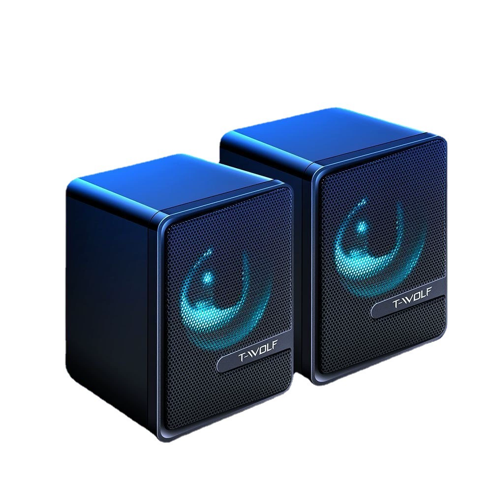 Компьютерный динамик Thunder Wolf S3 с тяжелыми басами, светящейся диафрагмой, настольным мобильным телефоном, небольшим динамиком для ноутбука, трансграничным Amazon