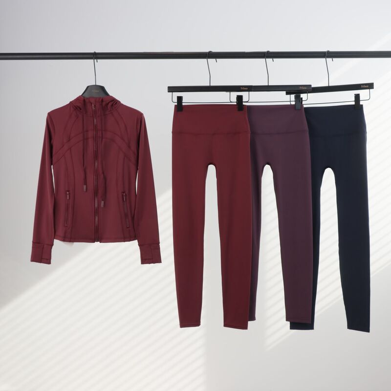 Ld Hooded Jacket and Cropped Pants Set, Sporty Casual Versatile High-Neck Hoodie, Autumn Yoga Sports Jacket for Women
