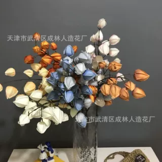 厂家直供仿真灯笼拍摄花束道具仿真花婚庆摆件假花风铃家居装饰