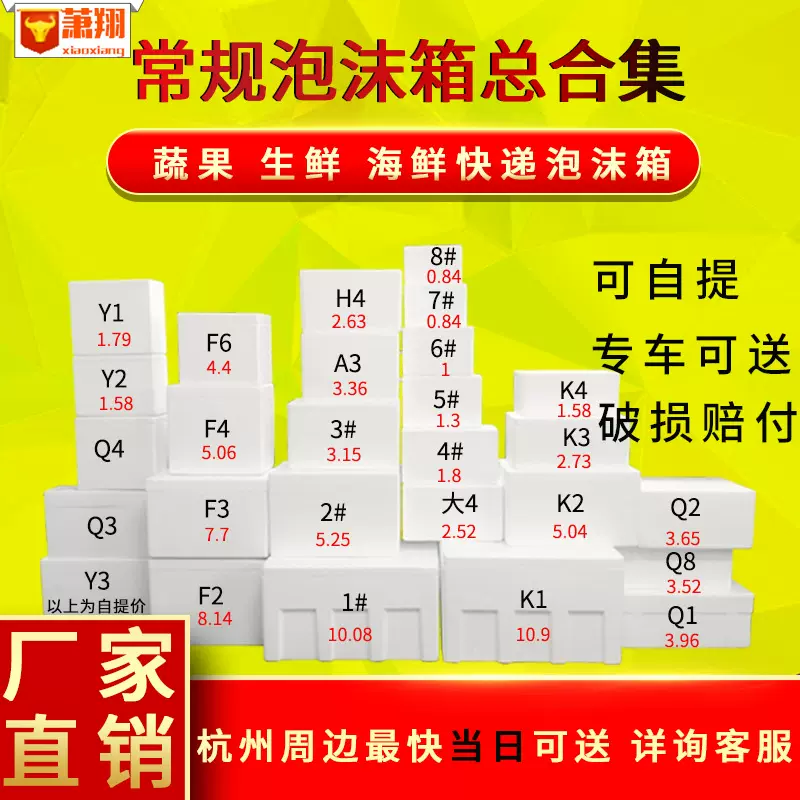12345678号泡沫箱邮政泡沫盒  蔬菜水果枇杷杨梅电商保温泡沫箱