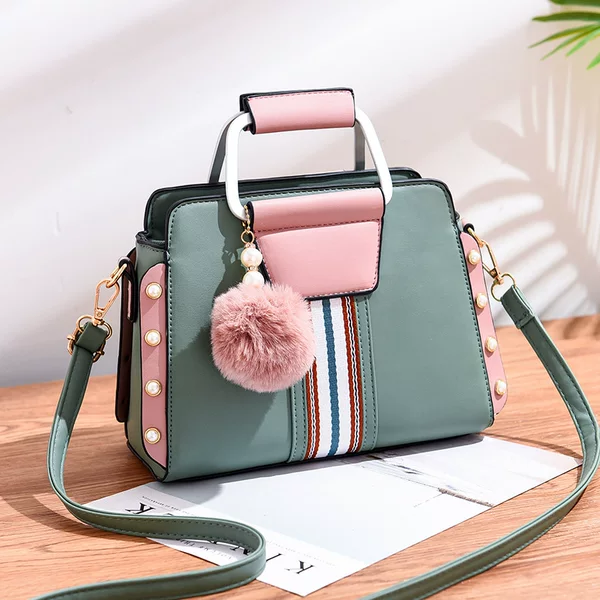 2026 New Color-Contrast Korean Style Women's Bag Trendy Versatile Stylish Fashionable Cross-Border Foreign Trade