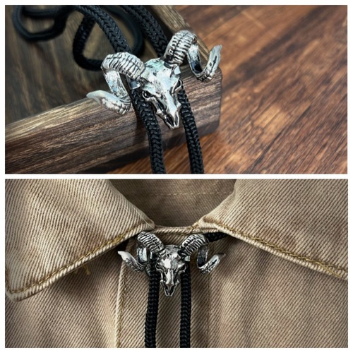 3BLD Bolo Tie Adjustable Necklace Men's Trendy Accessories Shirt Bow Tie Casual Tie Sheep's Head Collar Rope