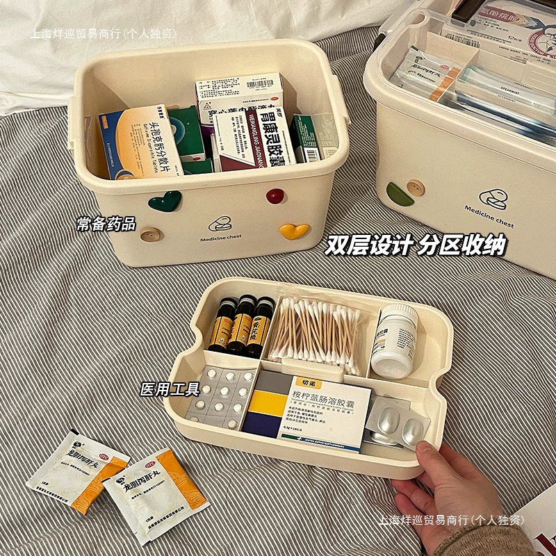 Ящик для хранения лекарств, портативный, большой емкости, бытовой медицинский ящик, аптечка, семейное отделение, аптечка, бесплатная доставка