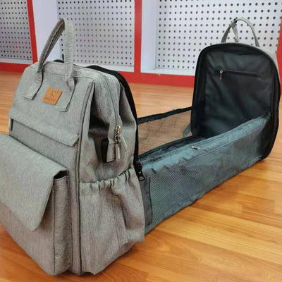 2021 new pattern Mummy Bag customized leisure time Mother bag baby fold Backpack multi-function Mother-Baby Pack Manufactor