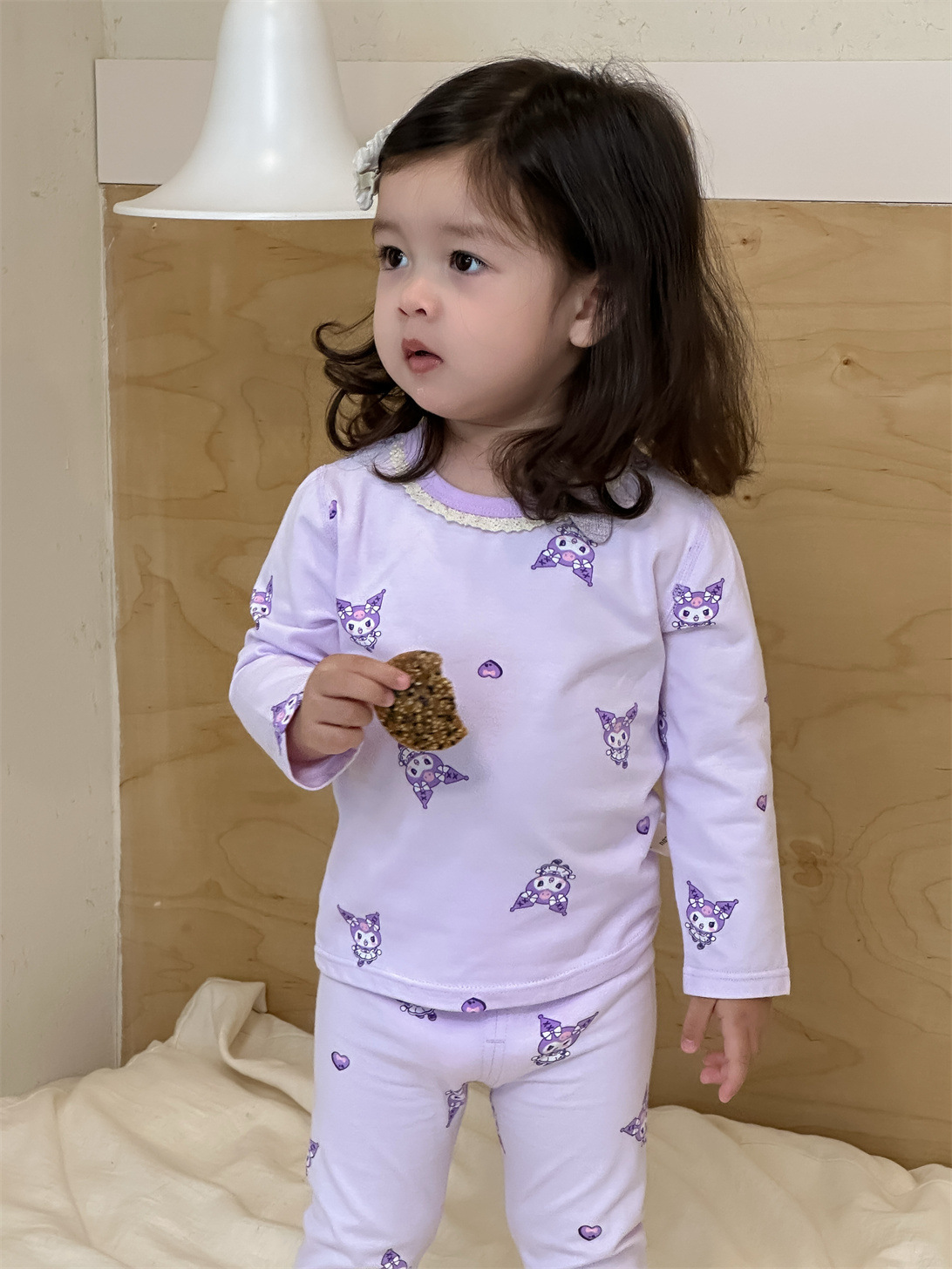 Pijamas infantiles de otoño conjunto de casa 2025 ropa de otoño ropa infantil coreana pijamas niñas ropa de hogar dos piezas