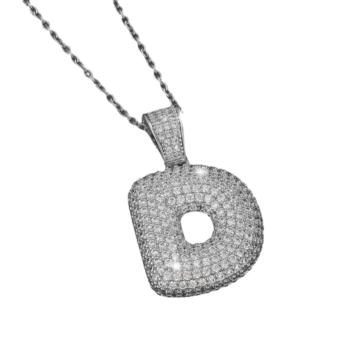 Xupe joyería nueva transfronteriza micro-incrustaciones de 26 letra colgante Q linda fuente Inglés letra colgante accesorios de la joyería