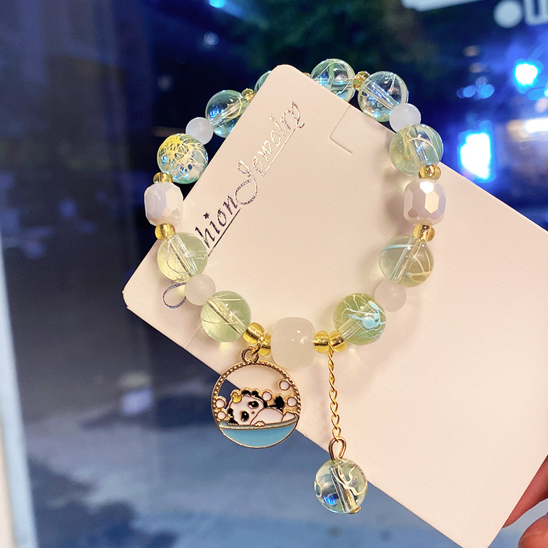 Green transparent bracelet