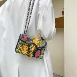 Small Women's Bag 2025 New Chain Crossbody Single Shoulder Small Square Bag Cute Fashion Pattern Crocodile Pattern Small Backpack
