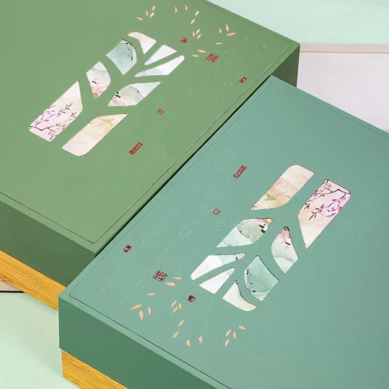 新款绿茶高档送礼礼盒茶叶包装空盒装小清新茶叶伴手礼礼盒空盒