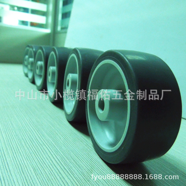 2寸橡胶TPR软胶丝杆万向静音不伤地板消毒灯车转向轱辘家具轮子厂