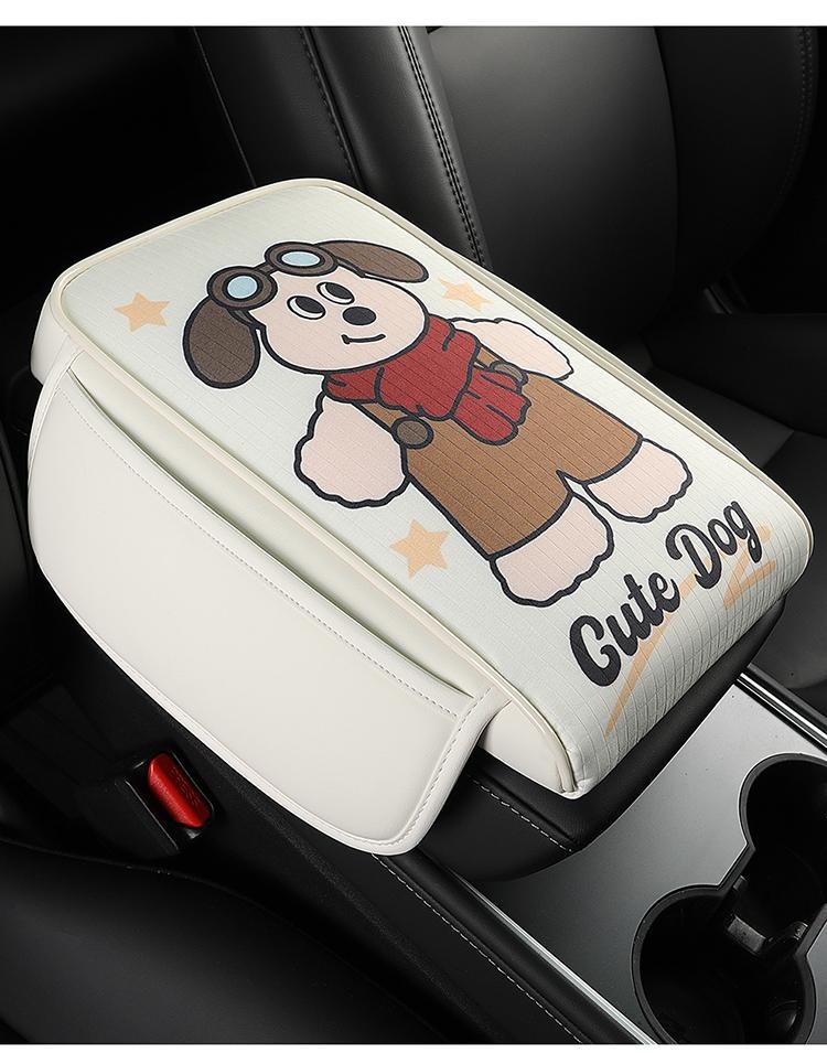 2026 New Model Printed Car Armrest Box Mat Vibrant Orange Box Mat Vibrant Orange Box Mat