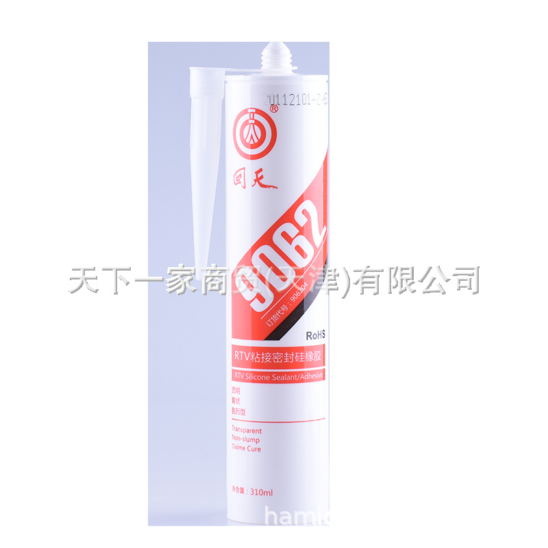 回天高温密封胶 回天9062粘接密封硅橡胶RTV  透明硅胶310ml
